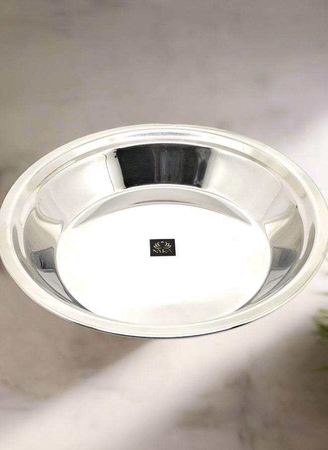 Nyra Kitchenware Silver Toned Stainless Steel Parat for Dough/Flour Kneading - Image 1